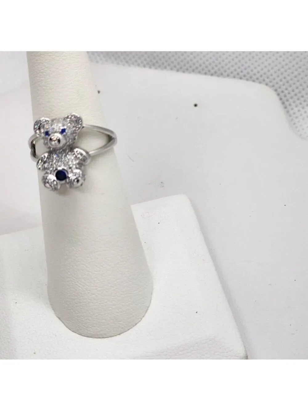 Brand New Sterling Silver 925 Teddy Bear Ring